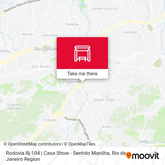 Rodovia Rj-104 | Casa Show - Sentido Manilha map