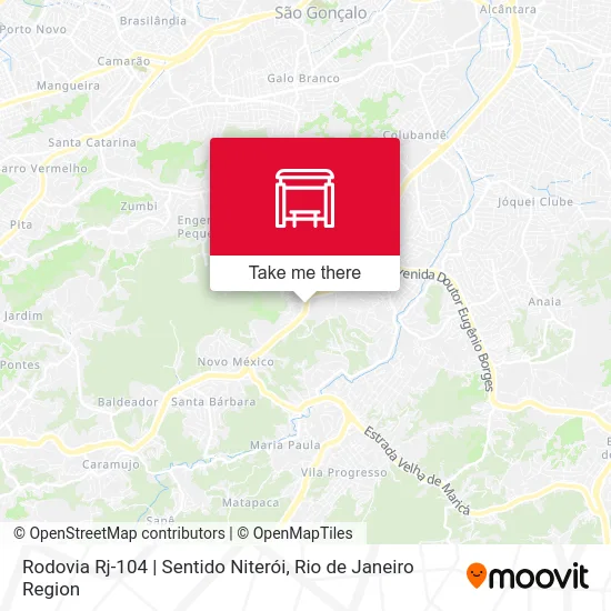 Rodovia Rj-104 | Sentido Niterói map