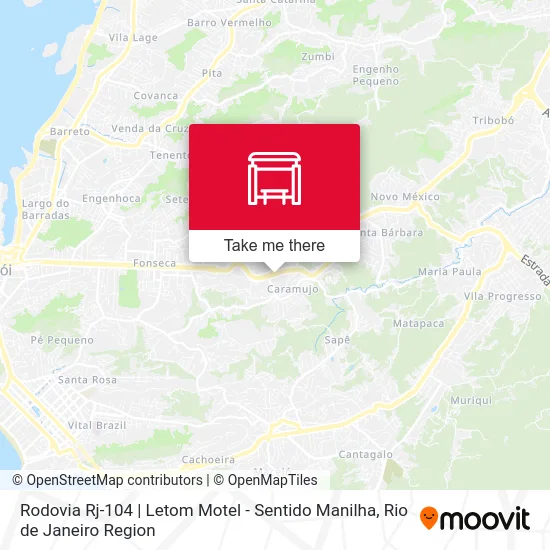 Rodovia Rj-104 | Letom Motel - Sentido Manilha map