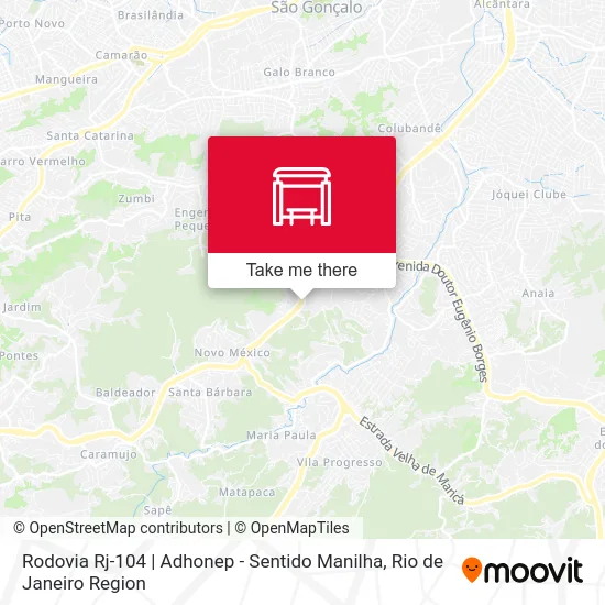 Rodovia Rj-104 | Adhonep - Sentido Manilha map