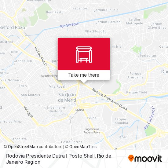 Mapa Rodovia Presidente Dutra | Posto Shell