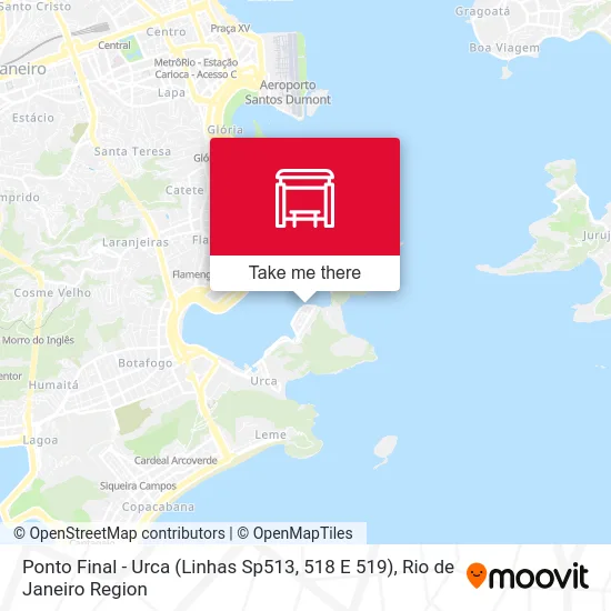 Ponto Final - Urca (Linhas Sp513, 518 E 519) map
