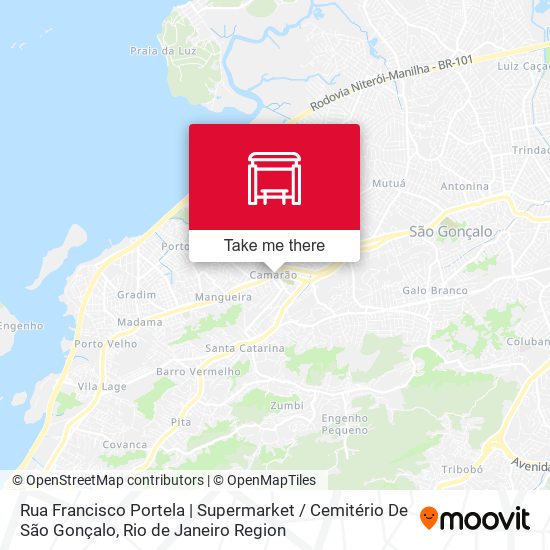 Mapa Rua Francisco Portela | Supermarket / Cemitério De São Gonçalo