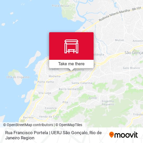 Rua Francisco Portela | UERJ São Gonçalo map