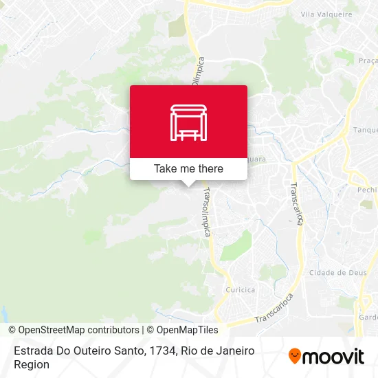 Estrada Do Outeiro Santo, 1734 map