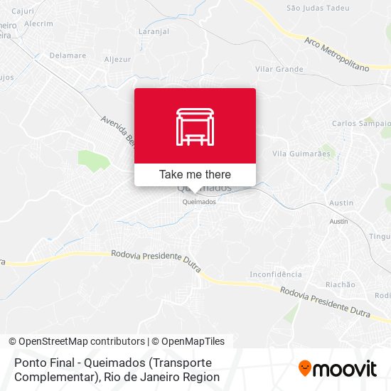 Ponto Final - Queimados (Transporte Complementar) map