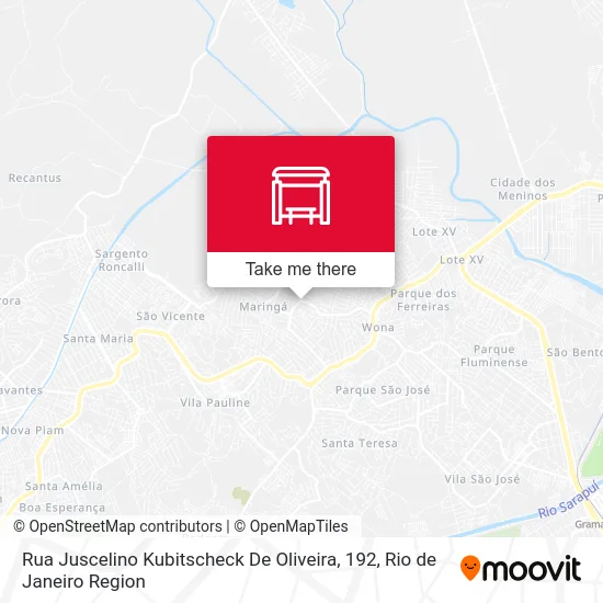 Rua Juscelino Kubitscheck De Oliveira, 192 map