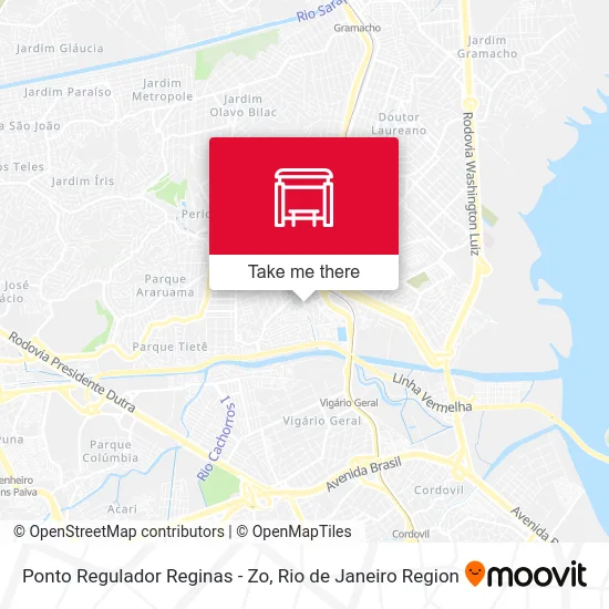 Ponto Regulador Reginas - Zo map