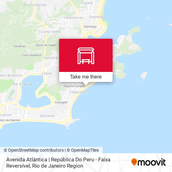 Avenida Atlântica | República Do Peru - Faixa Reversível map