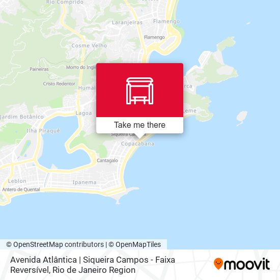 Avenida Atlântica | Siqueira Campos - Faixa Reversível map
