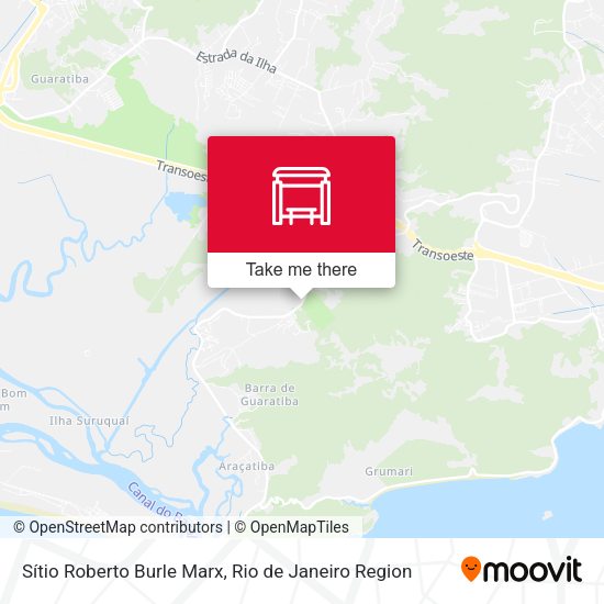 Sítio Roberto Burle Marx map
