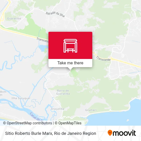 Sítio Roberto Burle Marx map