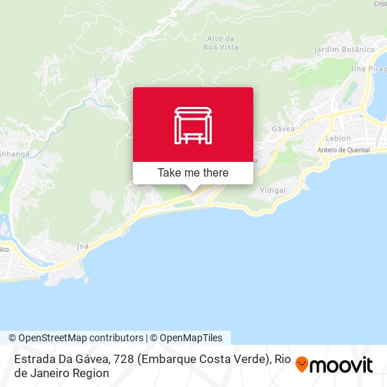 Mapa Estrada Da Gávea, 728 (Embarque Costa Verde)