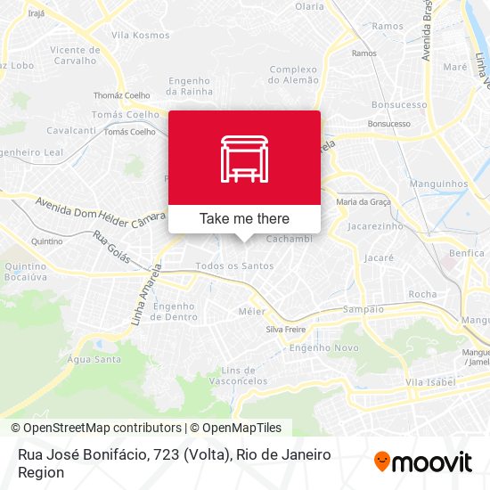 Mapa Rua José Bonifácio, 723 (Volta)