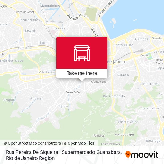 Mapa Rua Pereira De Siqueira | Supermercado Guanabara