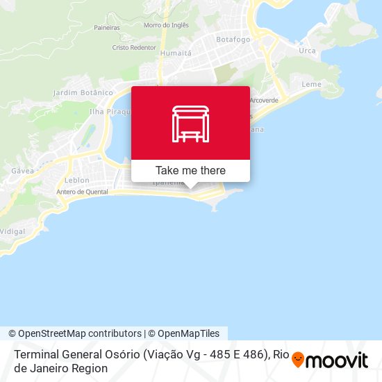Mapa Terminal General Osório (Viação Vg - 485 E 486)
