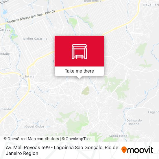Mapa Av. Mal. Póvoas 699 - Lagoinha São Gonçalo