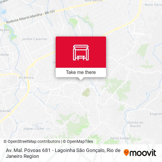 Mapa Av. Mal. Póvoas 681 - Lagoinha São Gonçalo