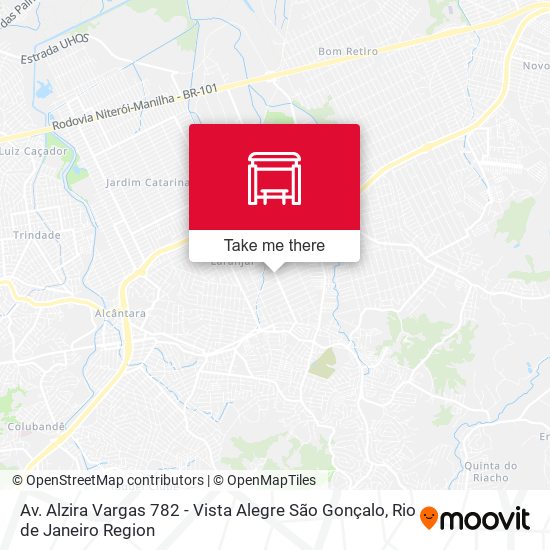 Mapa Av. Alzira Vargas 782 - Vista Alegre São Gonçalo