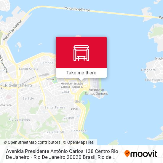 Mapa Avenida Presidente Antônio Carlos 138 Centro Rio De Janeiro - Rio De Janeiro 20020 Brasil