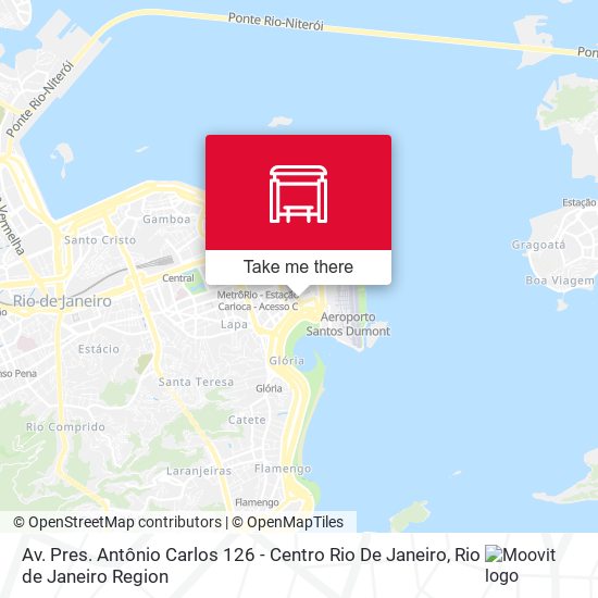 Mapa Av. Pres. Antônio Carlos 126 - Centro Rio De Janeiro