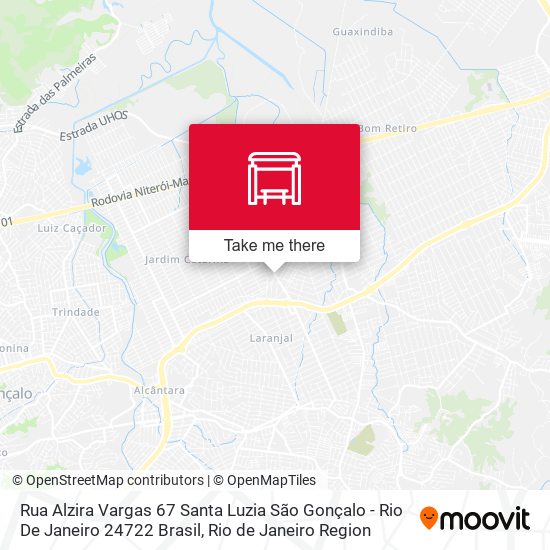 Rua Alzira Vargas 67 Santa Luzia São Gonçalo - Rio De Janeiro 24722 Brasil map