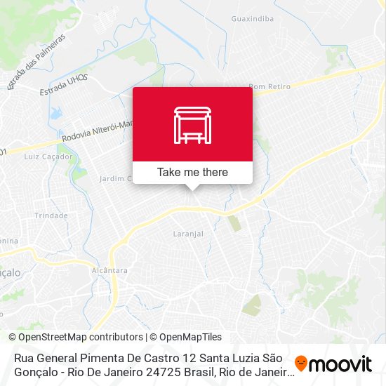 Mapa Rua General Pimenta De Castro 12 Santa Luzia São Gonçalo - Rio De Janeiro 24725 Brasil