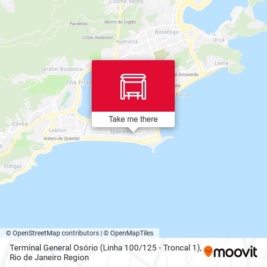 Terminal General Osório (Linha 100 / 125 - Troncal 1) map