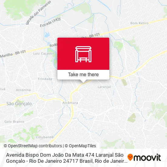 Avenida Bispo Dom João Da Mata 474 Laranjal São Gonçalo - Rio De Janeiro 24717 Brasil map