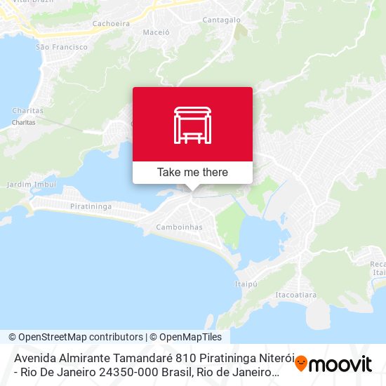 Mapa Avenida Almirante Tamandaré 810 Piratininga Niterói - Rio De Janeiro 24350-000 Brasil