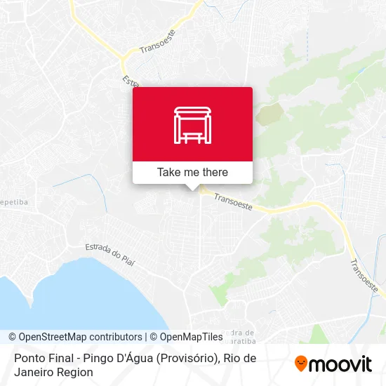 Ponto Final - Pingo D'Água (Provisório) map