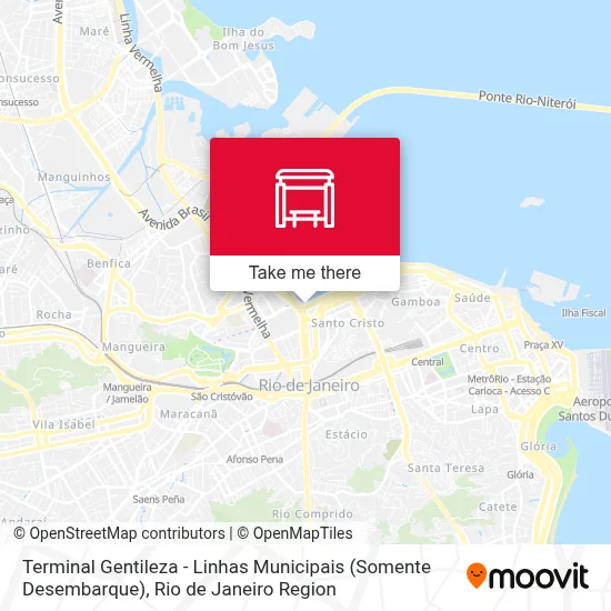 Terminal Gentileza - Linhas Municipais (Somente Desembarque) map