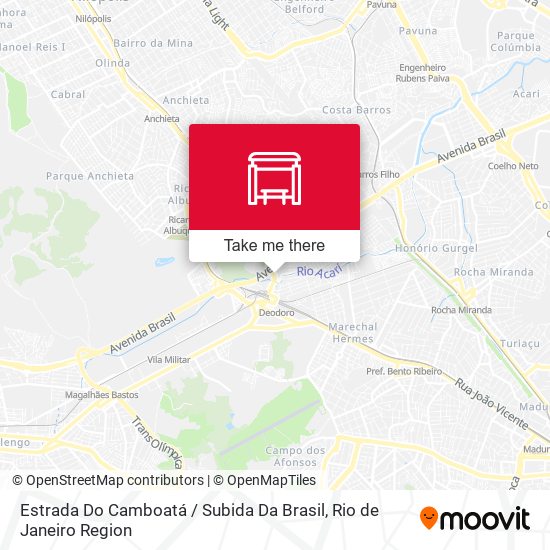 Estrada Do Camboatá / Subida Da Brasil map