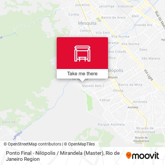 Ponto Final - Nilópolis / Mirandela (Master) map