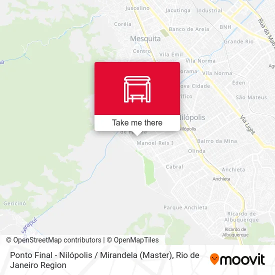 Ponto Final - Nilópolis / Mirandela (Master) map