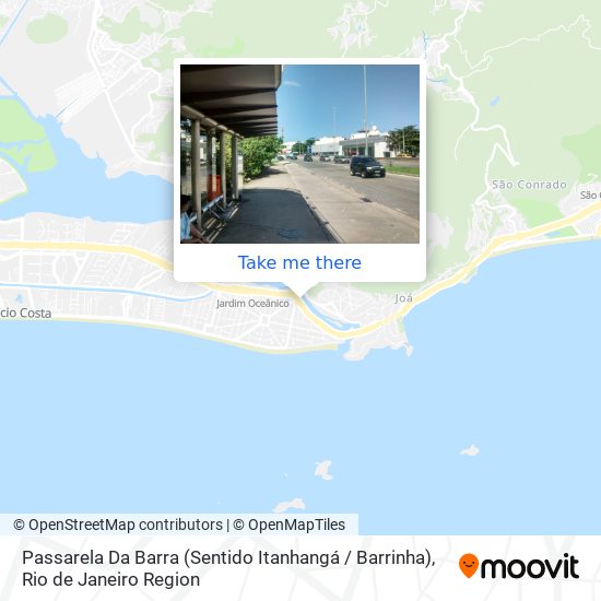 Mapa Passarela Da Barra (Sentido Itanhangá / Barrinha)
