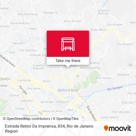 Estrada Retiro Da Imprensa, 834 map