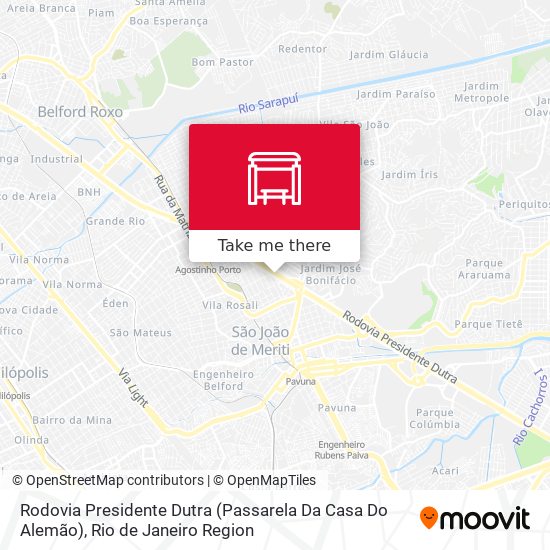 Rodovia Presidente Dutra (Passarela Da Casa Do Alemão) map