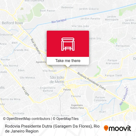 Rodovia Presidente Dutra (Garagem Da Flores) map