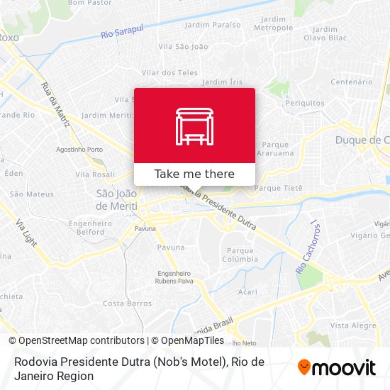 Rodovia Presidente Dutra (Nob's Motel) map