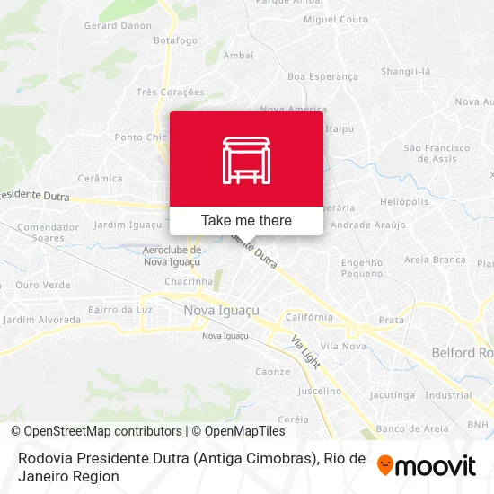 Rodovia Presidente Dutra (Antiga Cimobras) map
