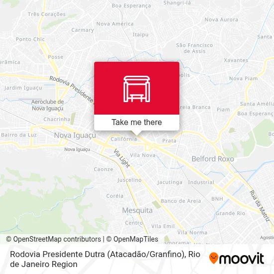 Rodovia Presidente Dutra (Atacadão / Granfino) map