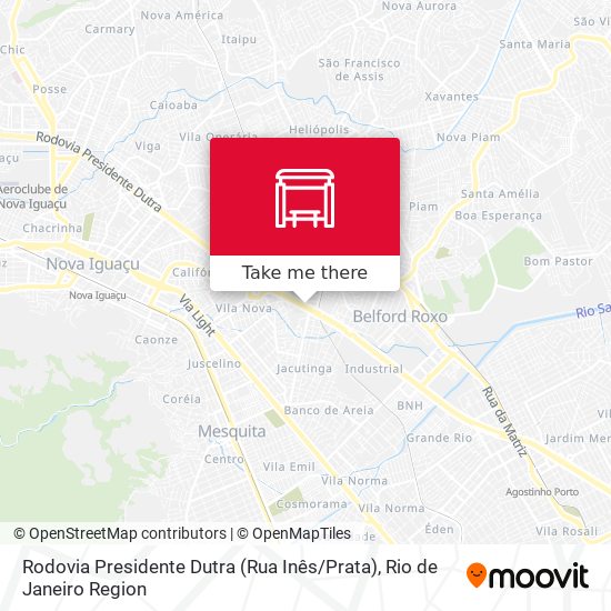 Mapa Rodovia Presidente Dutra (Rua Inês / Prata)