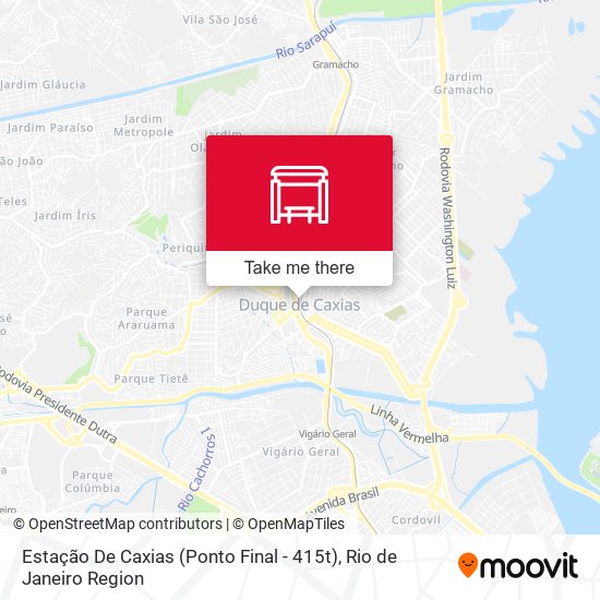 Mapa Estação De Caxias (Ponto Final - 415t)