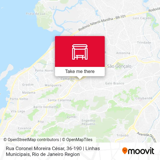Rua Coronel Moreira César, 36-190 | Linhas Municipais map
