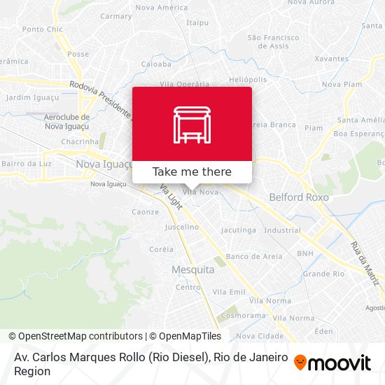 Mapa Av. Carlos Marques Rollo (Rio Diesel)