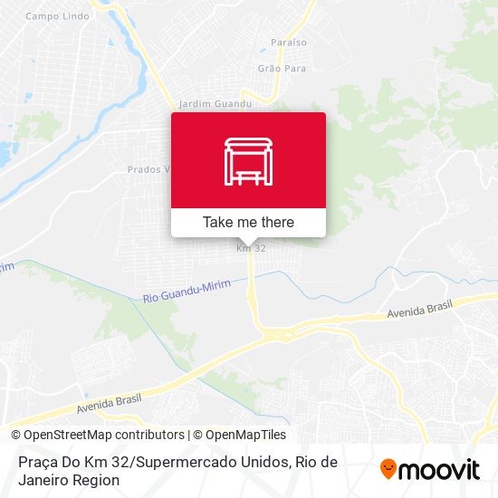 Praça Do Km 32 / Supermercado Unidos map