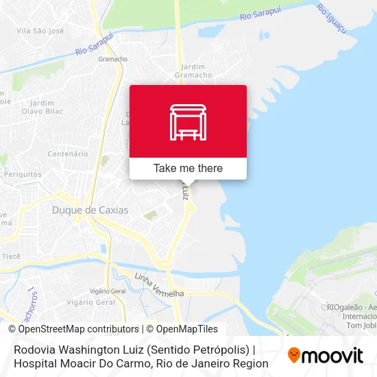 Rodovia Washington Luiz (Sentido Petrópolis) | Hospital Moacir Do Carmo map