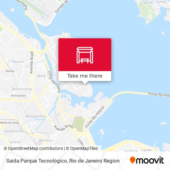 Saída Parque Tecnológico map