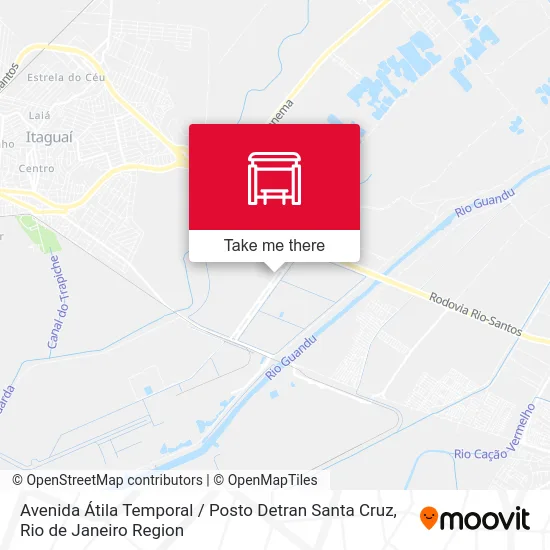 Avenida Átila Temporal / Posto Detran Santa Cruz map